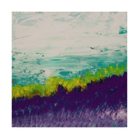 Trademark Fine Art Hilary Winfield 'Views Of Nature Purple Yellow' Canvas Art, 18x18 ALI23019-C1818GG
